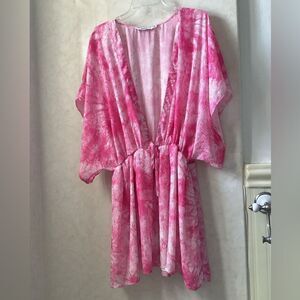 JustFab XXL swim cover Pink